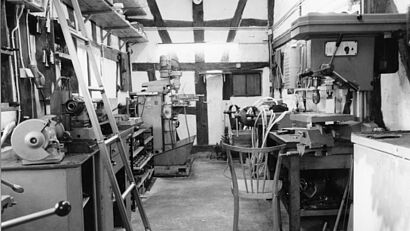 Die Werkstatt bei Gründung des Unternehmens