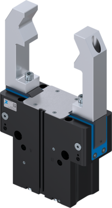 Pince pneumatique à double action D16 mm à 2 mors 30 deg angulaire