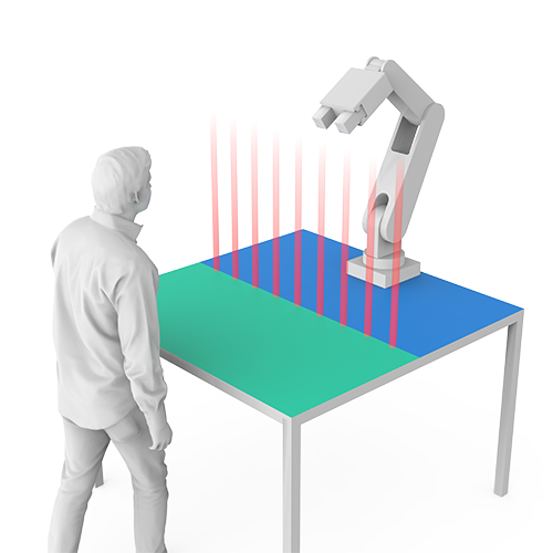 Coëxistentie met conventionele robottechnologie