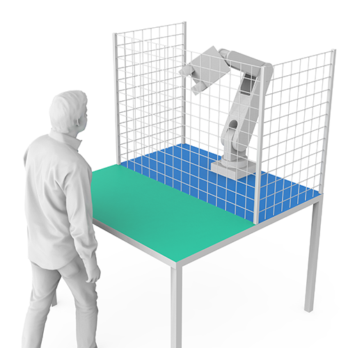 Automatiseringscel met conventionele robottechnologie